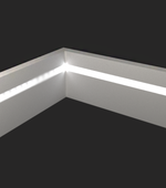 Плинтус МДФ EVROWOOD, PN 101 LED, Белый