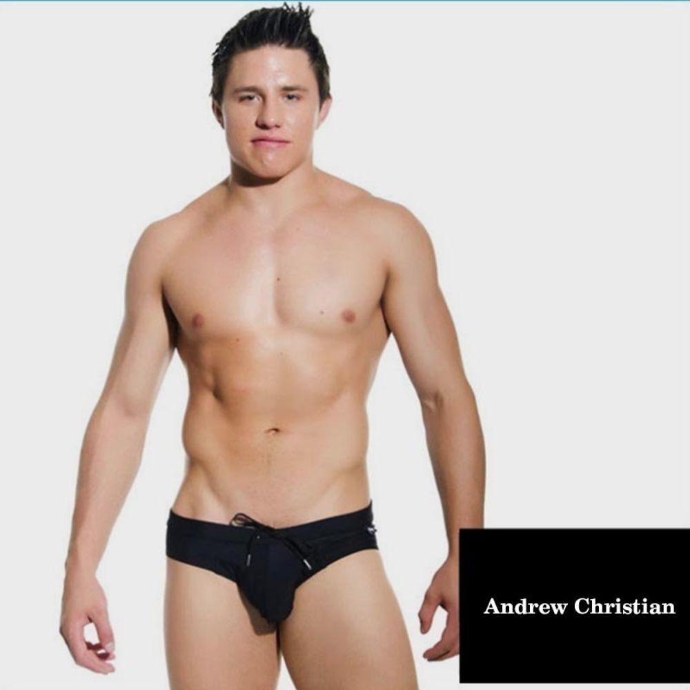 Мужские плавки брифы черные Andrew Christian Swim Brief