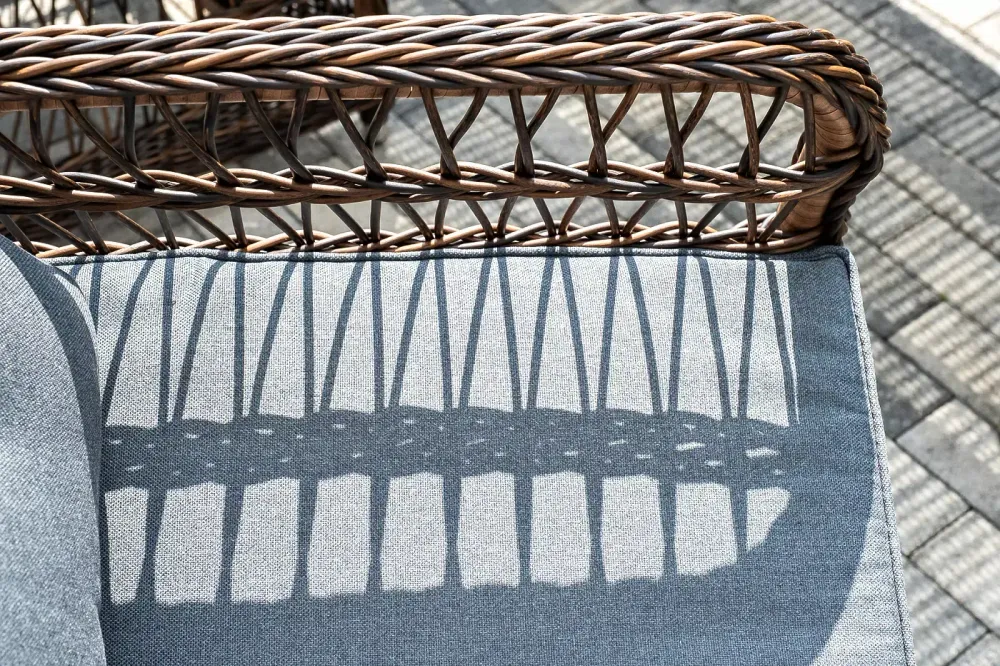 "Цесена" обеденная группа плетеная из искусственного ротанга, цвет коричневый