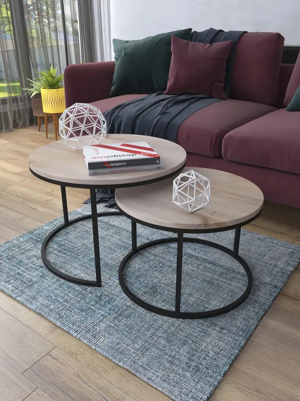 Комплект журнальных столов Акцент - ЧД - МДФ в ПВХ