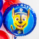 Шар (18"/46 см) Круг, Щенячий Патруль, С Днем Рождения!, Синий