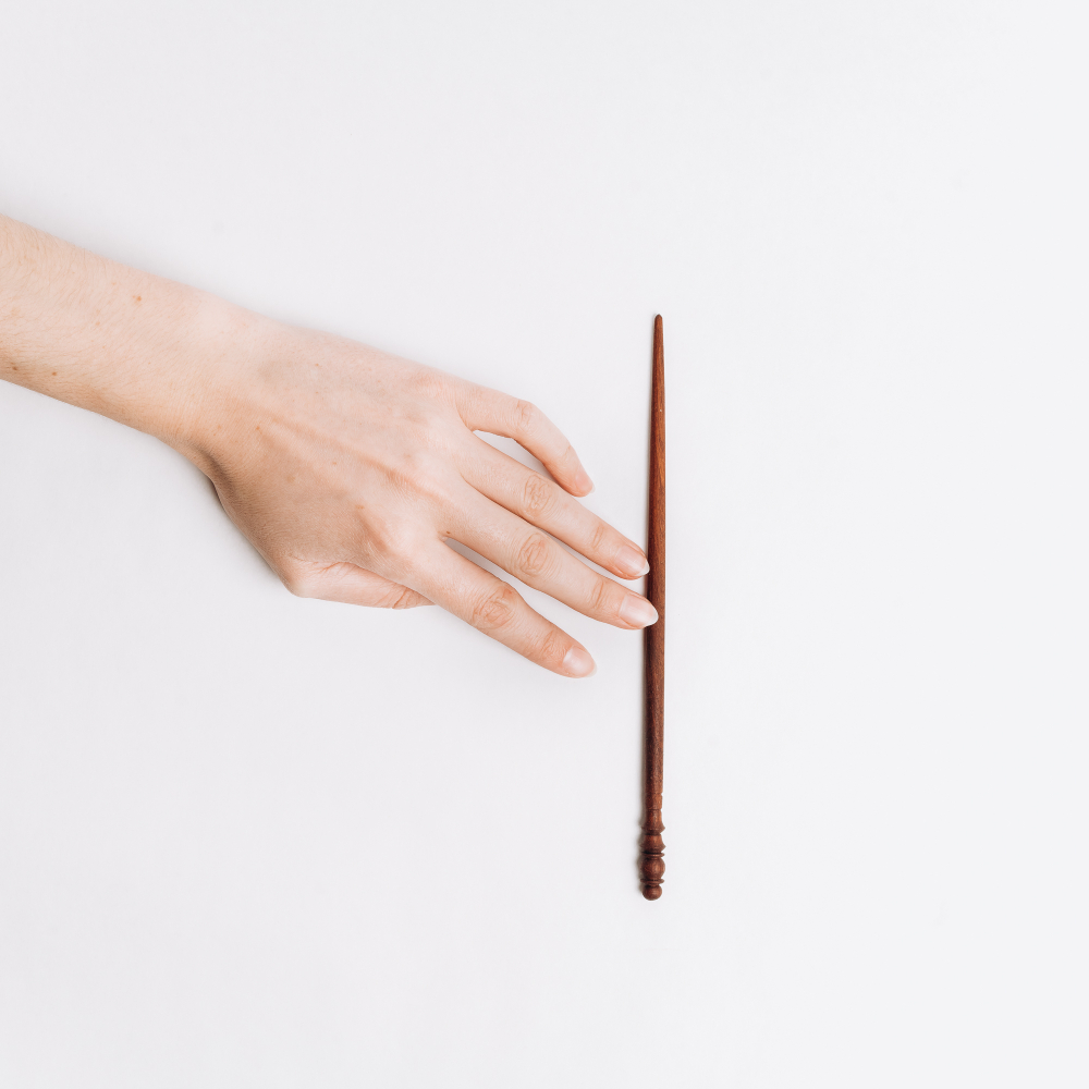 Деревянная заколка-шпилька из красного дерева (махагон) H21