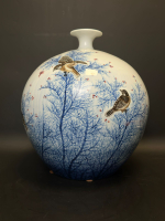 Большая китайская ваза с птицами