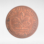 Germany, 1 Pfennig, 1990, (Karlsruhe Mint - "G"), VF
