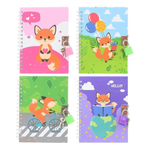 Блокнот детский Basir на замке, формат А6, серия "Лиса", переплет 7БЦ, 15*11 см, 48 листов, ассорти