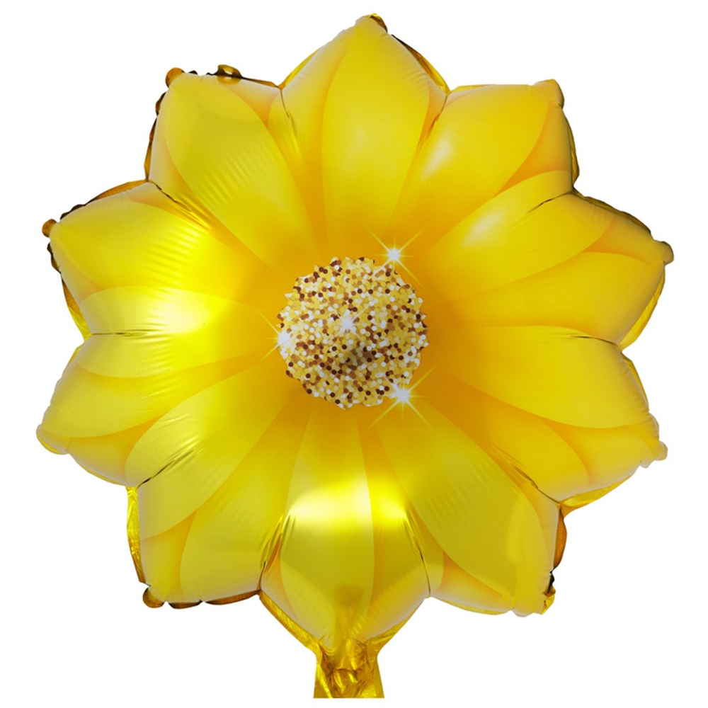 Шар Фольгированный Георгин Цветок желтый (Желтый)