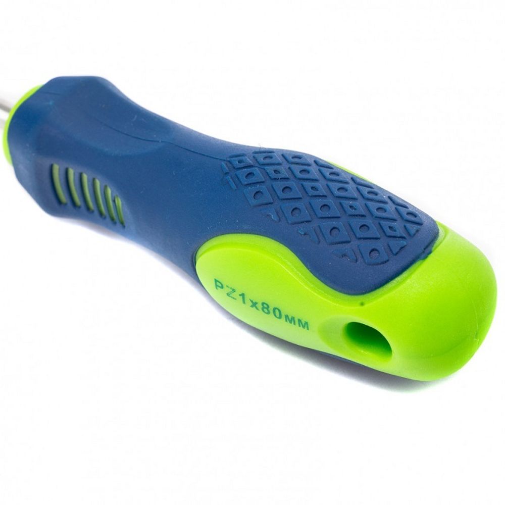 11877 Отвертка, PZ1 х 80 мм, CrV, 2-х компонентная рукоятка  Сибртех