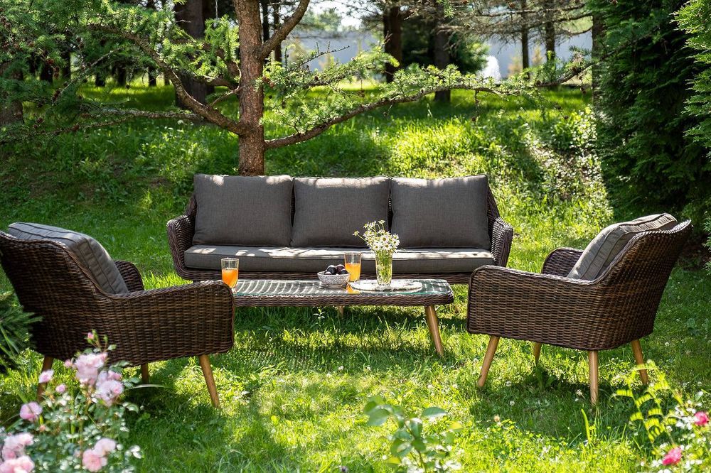 "Прованс" лаунж-зона плетеная из искусственного ротанга, цвет коричневый