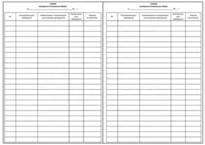 Журнал проведения генеральных уборок 60 страниц мягкая обложка