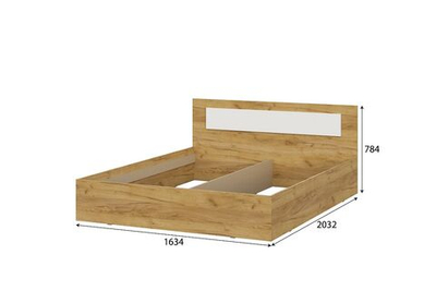 Дольче спальный гарнитур (Дуб Золотой/Белый)