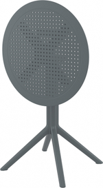 Стол пластиковый складной Siesta Contract Sky Folding Table Ø60, темно-серый