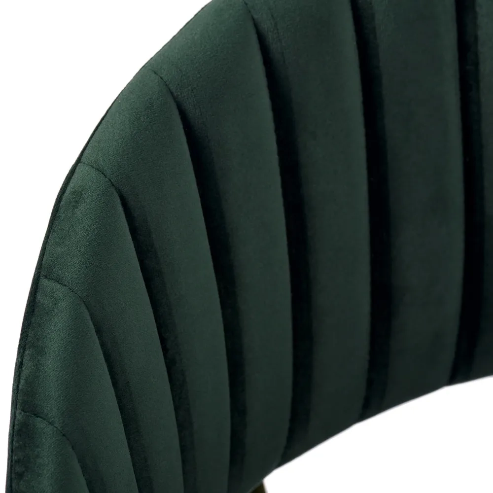 Комплект из 4-х стульев Bradex Home Turin зеленый, золотые ножки