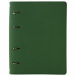 Тетрадь на кольцах А5 (180х220 мм), 120 л., под фактурную кожу, BRAUBERG "Joy", зелёный/светло-зелёный, 129991