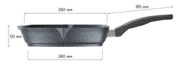 Сковорода-гриль Гранит star 26*26см.
