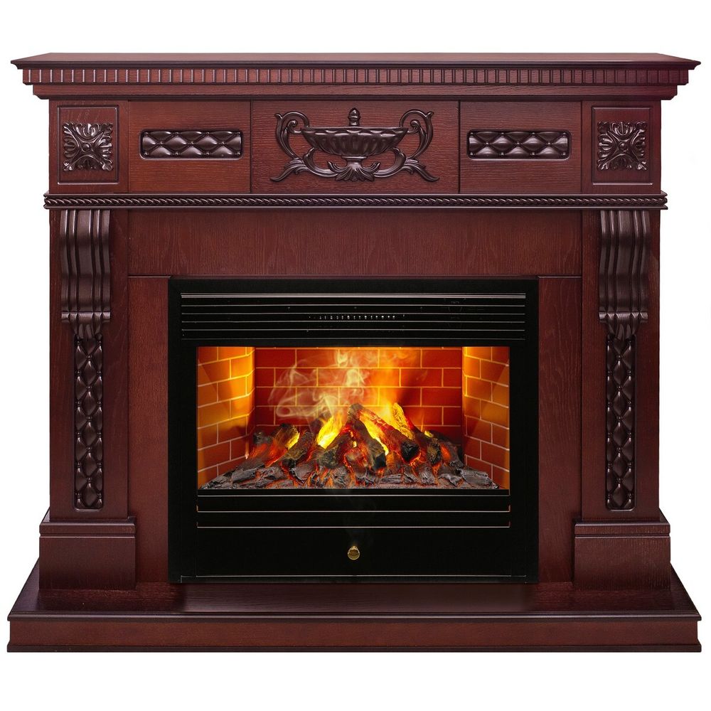 Электрокамин RealFlame Corsica Lux 25,5/26 AO античный дуб с очагом 3D Novara