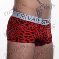 Мужские трусы боксеры красные Private Structure