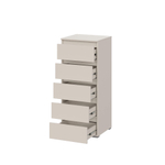 Люмо Комод КМ 03 (5 ящиков) дуб крафт золотой/белый, кашемир