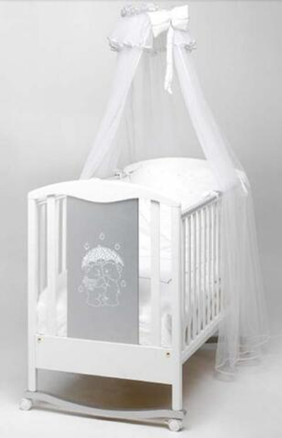 Кроватка Bambolina Tesoro Silver 125x65