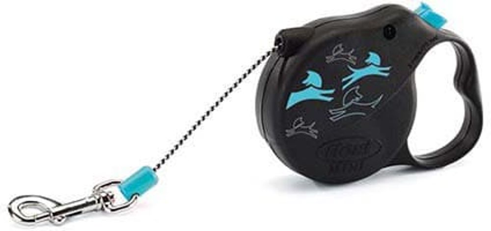 FLEXI рулетка Color "dog" mini (до 8 кг) трос 3 м до голубая