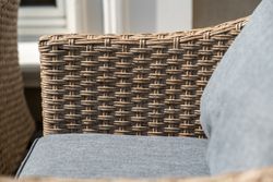 "Овьедо" лаунж-зона из искусственного ротанга на 4 персоны, цвет соломенный