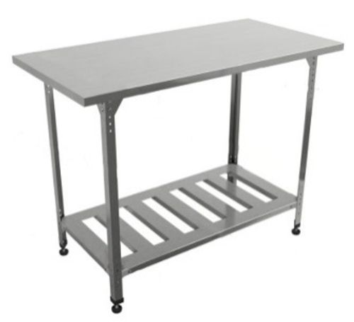 Стол производственный "Профи" СППР , полка решетка, 1400х700х860 мм, без борта