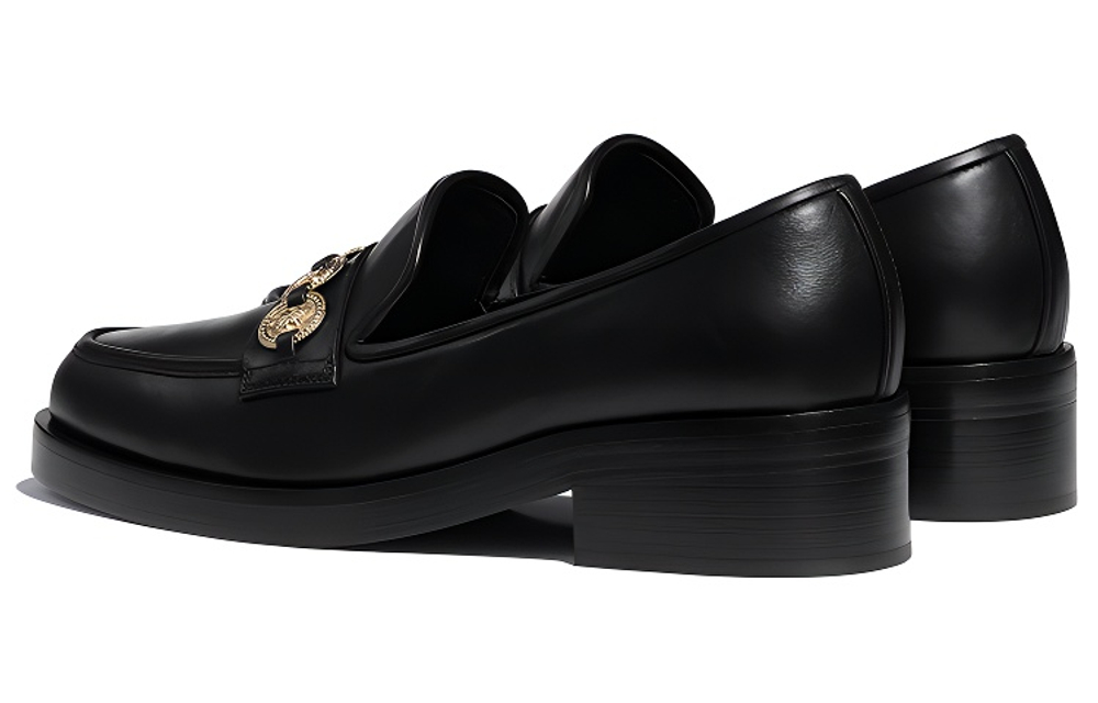 CHANEL Calfskin Women"s Casual Shoes Women"s Black