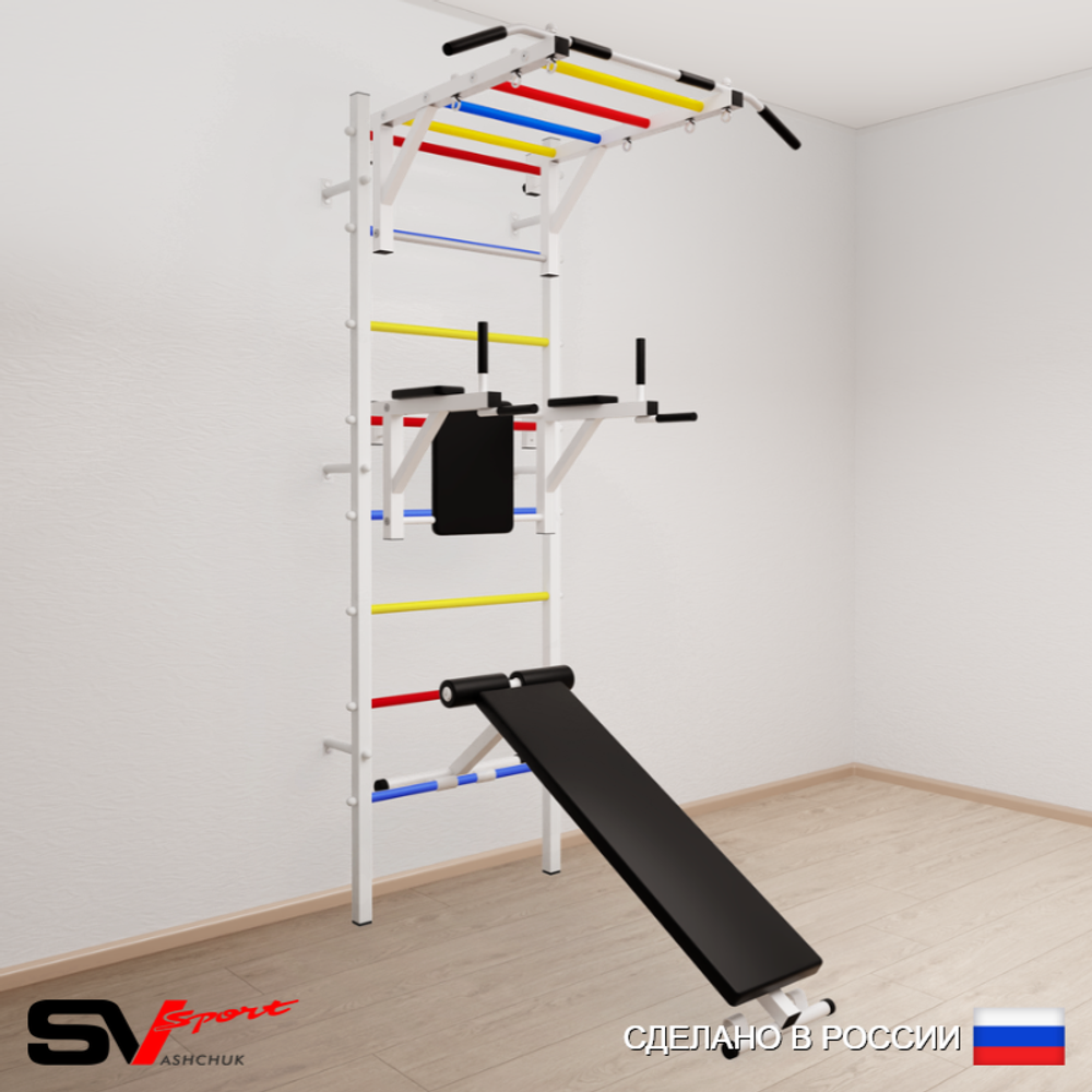 Шведская стенка Sv Sport 524 (Турник рукоход/Брусья/Скамья)