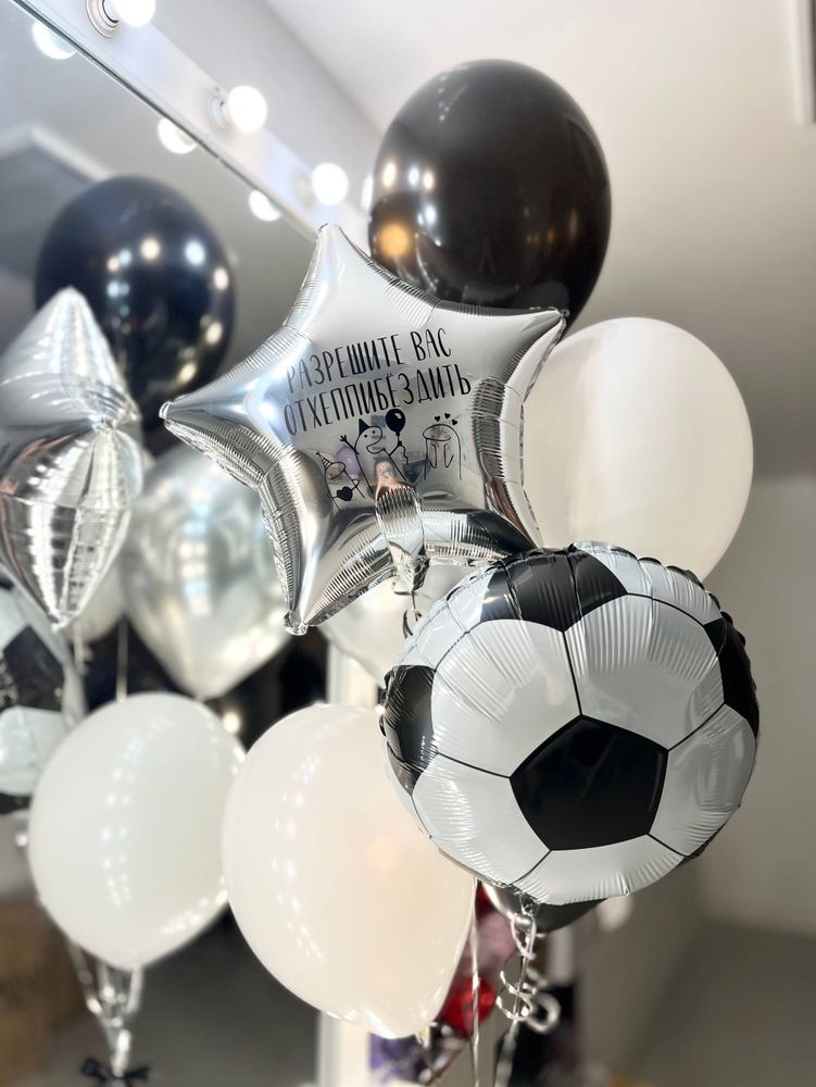 Воздушные гелиевые шары футбол №4478