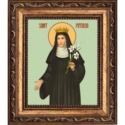 Патриция Неаполитанская (Патрикия Константинопольская) святая праведная дева. Икона на холсте.