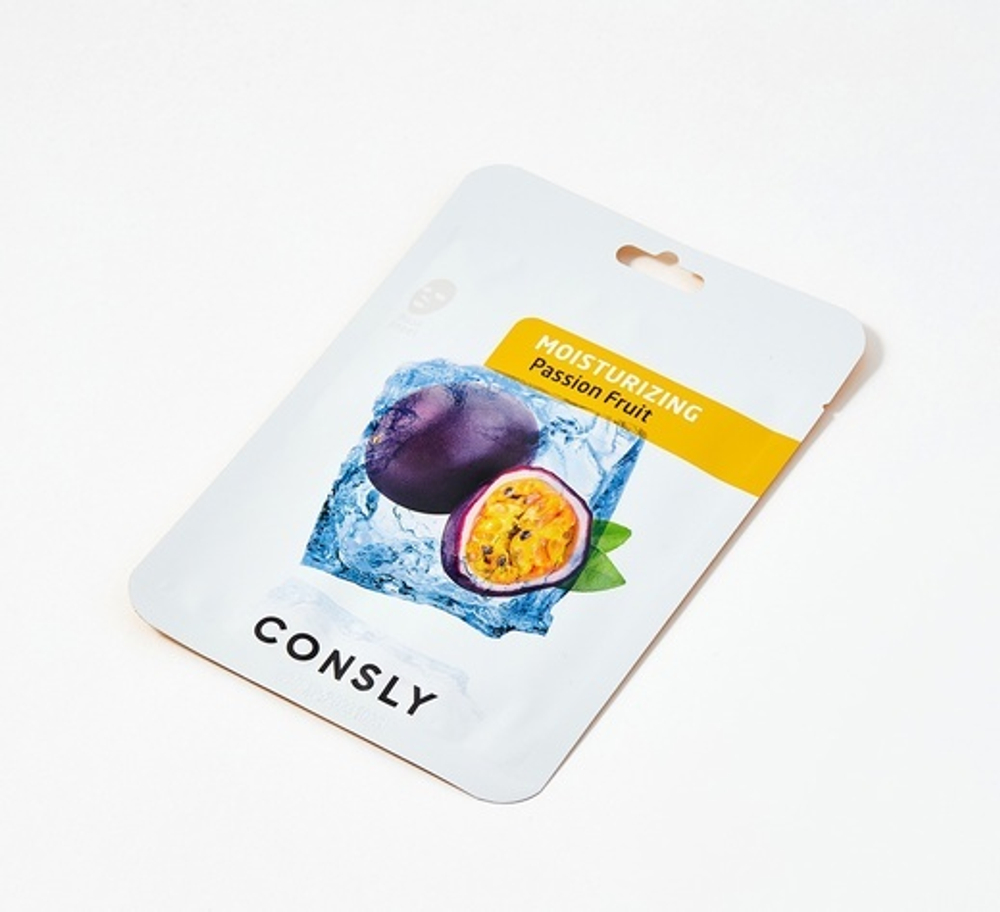Consly Маска тканевая увлажняющая с экстрактом маракуйи - Passion fruit moisturizing mask pack, 20мл