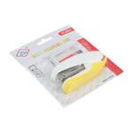 Набор степлер и скобы номер 10, MC-Basir, маленький, скрепление до 15 листов стандартной плотности, скрепки степлерные оцинкованные 1000 шт, случайный цвет