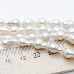 Жемчуг, размер около 9-12*6,5-7 мм, цена за набор 6 шт