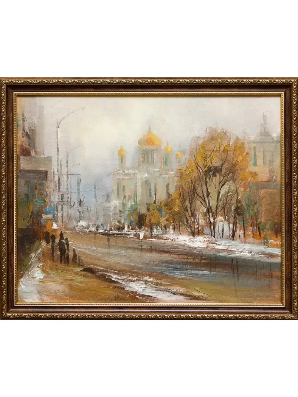 Картина маслом Весна в столице Рыбаков