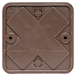 Коробка разветвительная КМР-030-030кг (75x75x26) с клеммником тёмное дерево EKF PROxima (52.00 шт.)