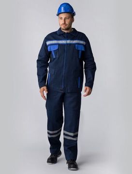 Костюм "ИТР" полукомбинезон (т.синий/василек)