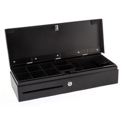 Денежный ящик POScenter 460K 460x170x103, распайка "Epson/АТОЛ, без датчика открытой крышки", черный