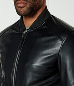 Кожаная куртка бомбер Lenno HUGO - черный(50481934)