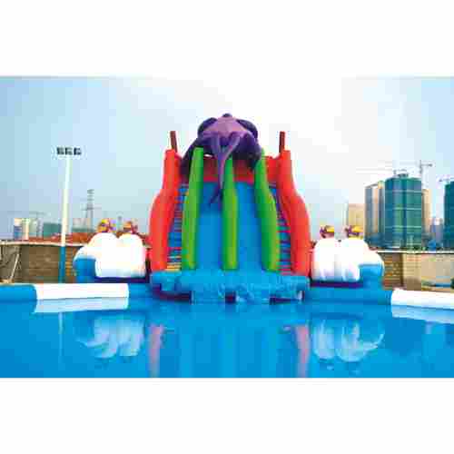 Надувной наземный аквапарк «Ракушка» 16*16*8 м