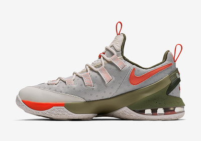Nike LeBron 13 Low White Olive Orange