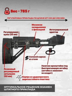 Приклад складной телескопический на АК-74 (АСПАК.74.009.00), ОТК