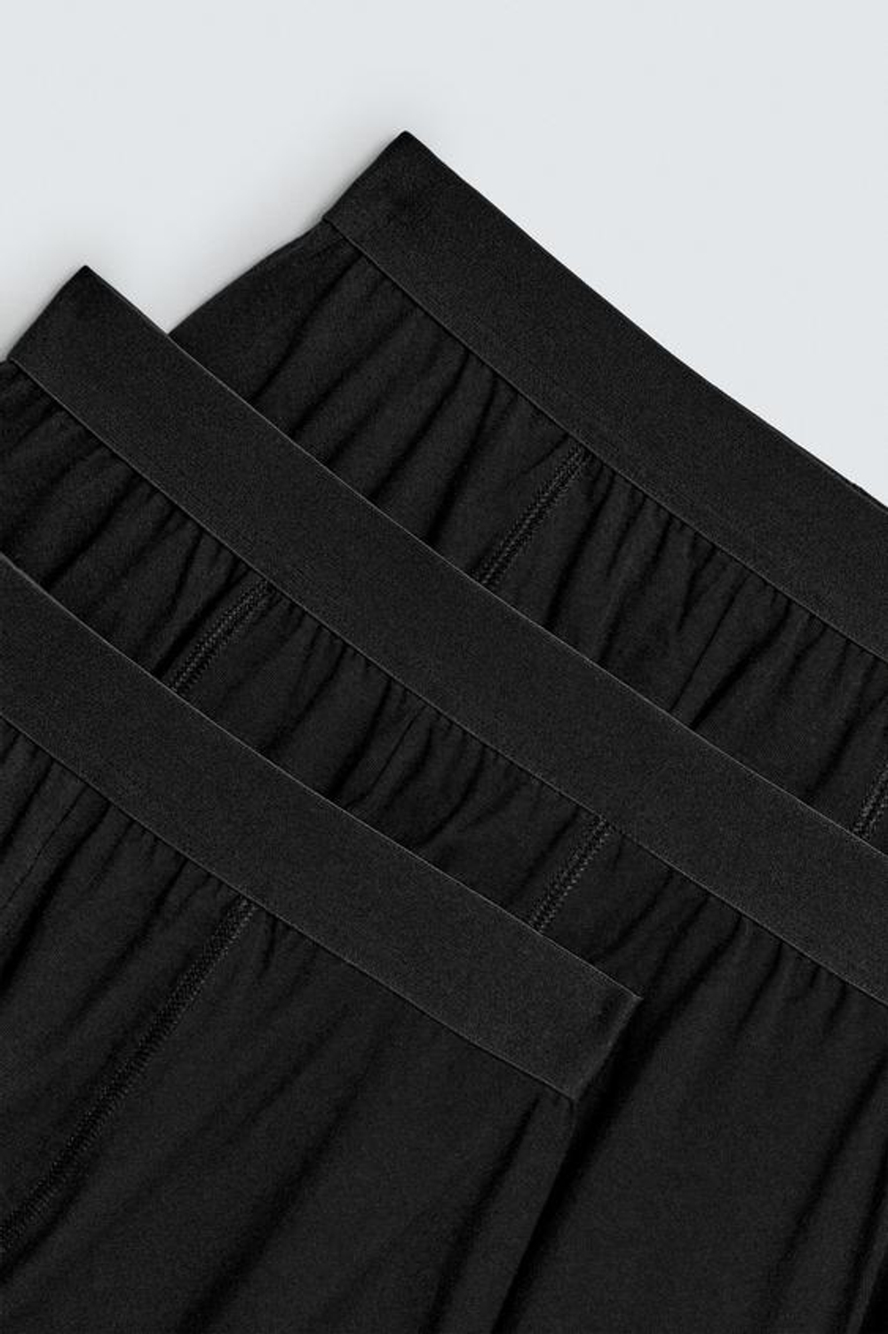 ZARA НАБОР ИЗ ТРЕХ БАЗОВЫХ ТРУСОВ-БОКСЕРОВ, ЧЕРНЫЙ