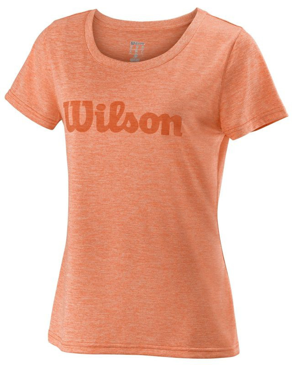 Женская футболка теннисная Wilson Uwii Script Tech Tee - burn orange