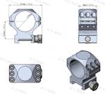 Кольца VECTOR X-Accu на базу Picatinny | Weaver, ø30 мм (6 винтов), BH=10,4 мм