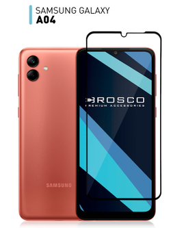 Защитное стекло ROSCO для Samsung Galaxy A04 (арт. SS-A04-FSP-GLASS-BLACK )