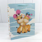 Пакет подарочный 31х41.5х12см "Детский" с 3D аппликацией (Микс)