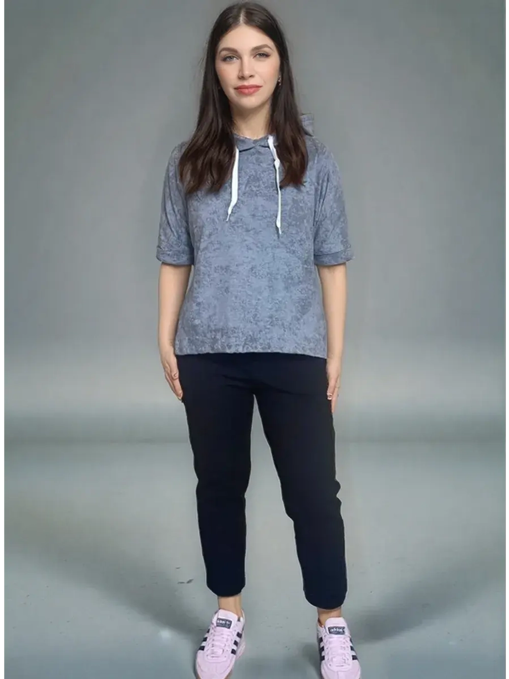 футболка с капюшоном короткий рукав варенка