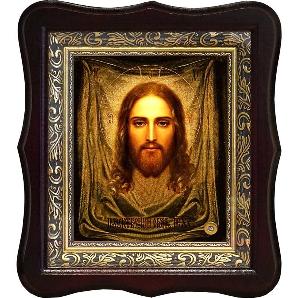 Спас Нерукотворный. Икона Иисуса Христа на холсте.