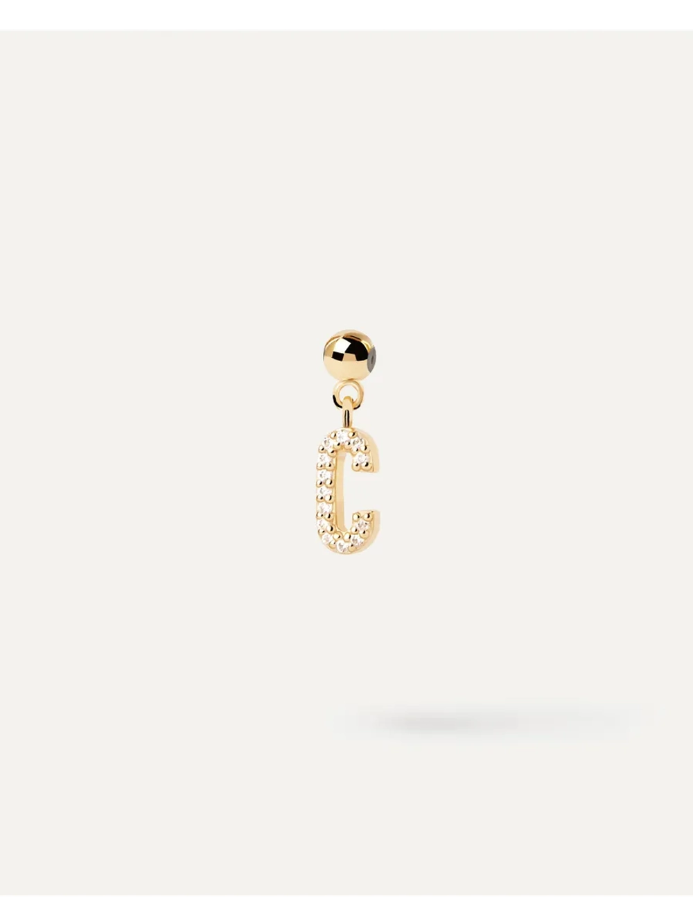 Подвеска-шарм Буква C серебро 925 пробы покрытое золотом
