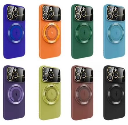 Чехол с подставкой iPhone 15 Plus с Magsafe (пурпурный)