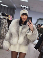 Шуба - кроп из арктической лисы 45см